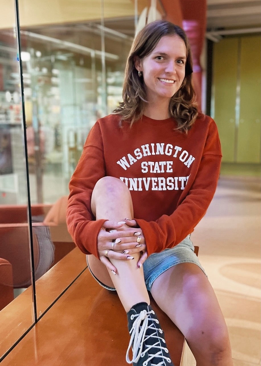 Washington State University Ladies Cropped Crewneck Sweatshirt