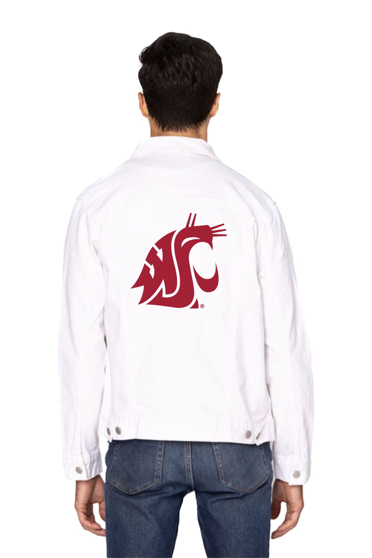 Load image into Gallery viewer, Coug Head Denim Jacket
